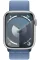 Apple Watch Series 9 GPS 45mm Silver Aluminum Case with Winter Blue Sport Loop